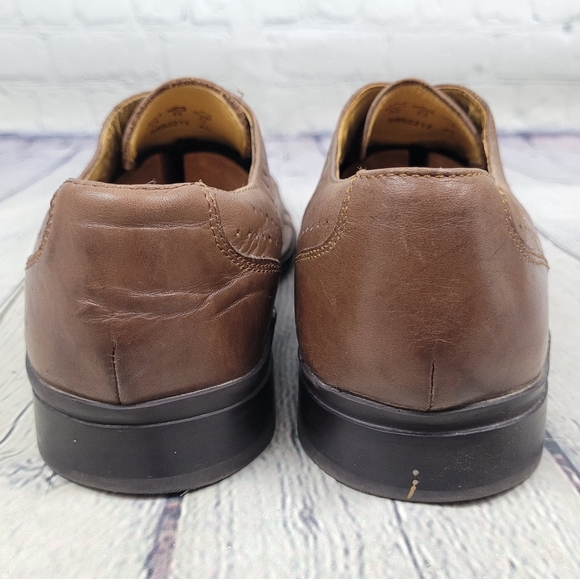 AM SHOE COMPANY | leather lace-up square/snip toe oxford derby shoes - Picture 7 of 13